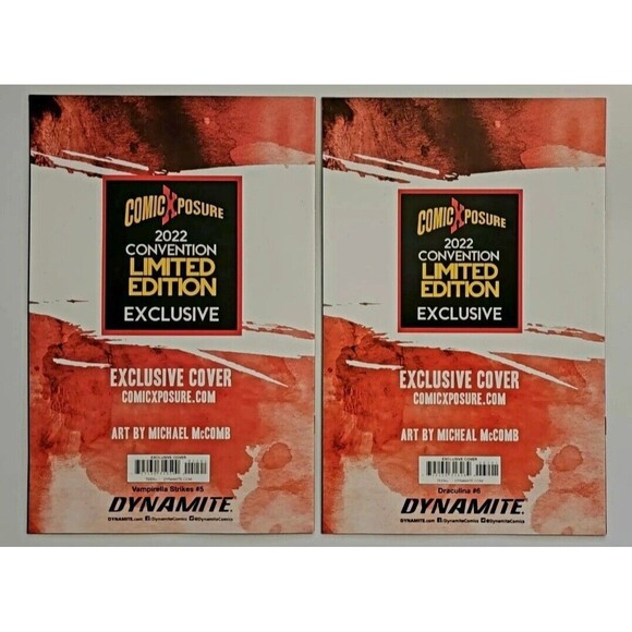 NYCC 2022 DRACULINA # 6 / VAMPIRELLA STRIKES # 5 VIRGIN VARIANT SET MIKE McCOMB - Picture 5 of 7